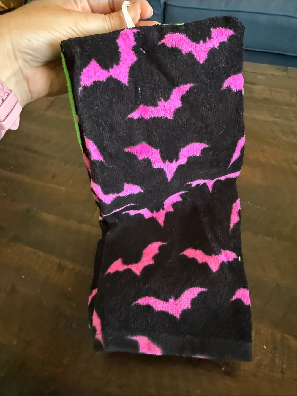Hyde & Eek 2 Pk Green Pink Black Halloween Witch Cackling Kitchen Towels Hee Hee